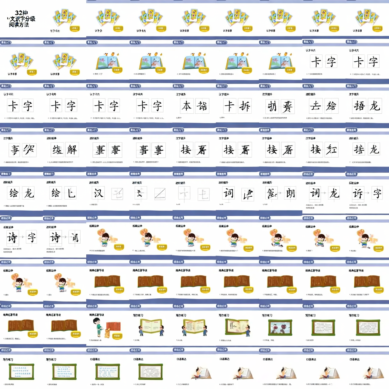32种中文识字分级阅读介绍：四五快读、日有所诵等