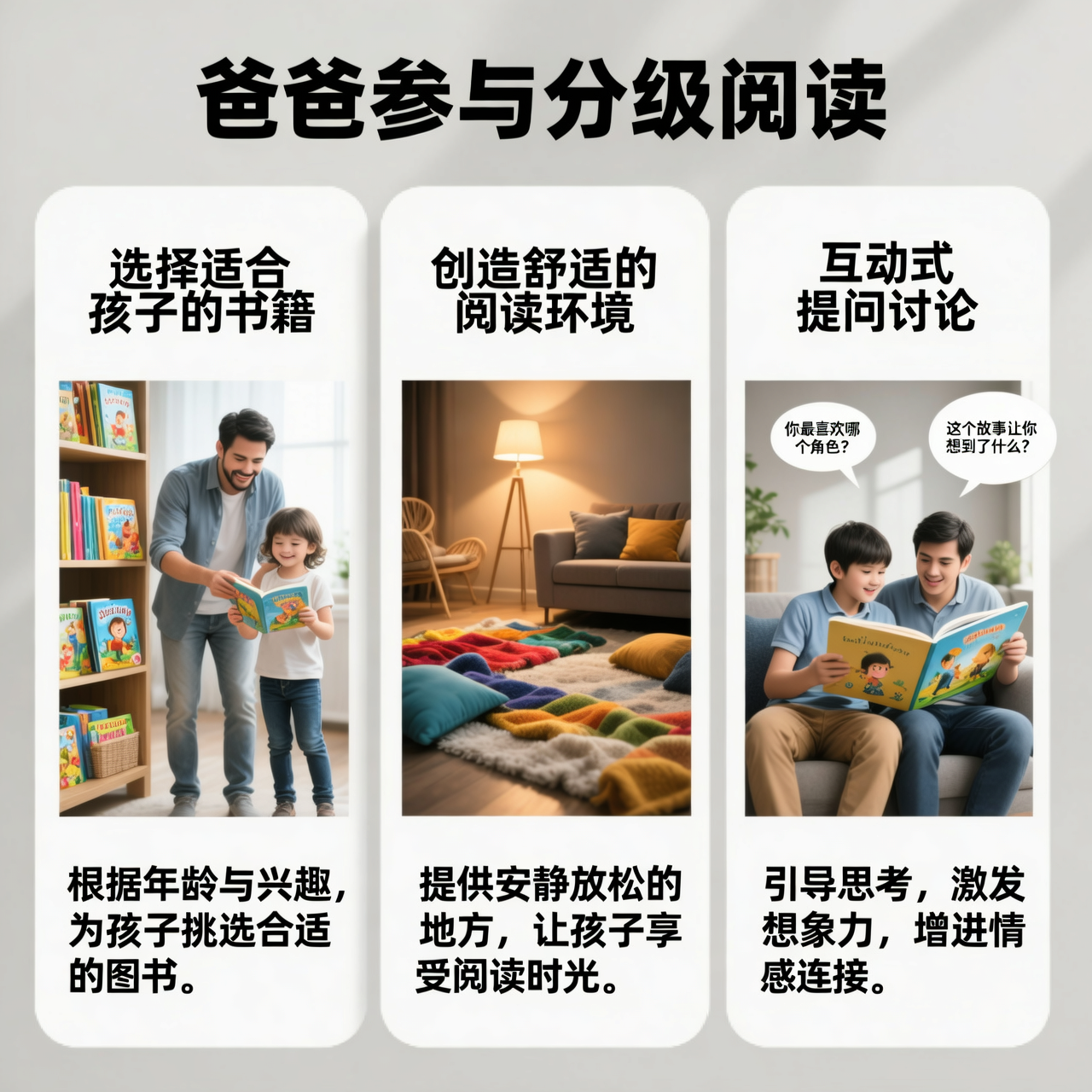 爸爸参与分级阅读：3个简单方法，亲子关系up！