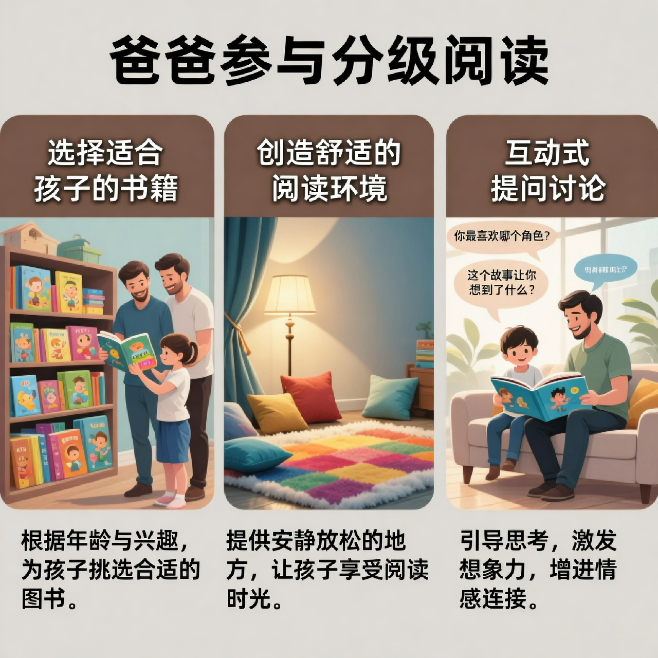 爸爸参与分级阅读：3个简单方法，亲子关系up！