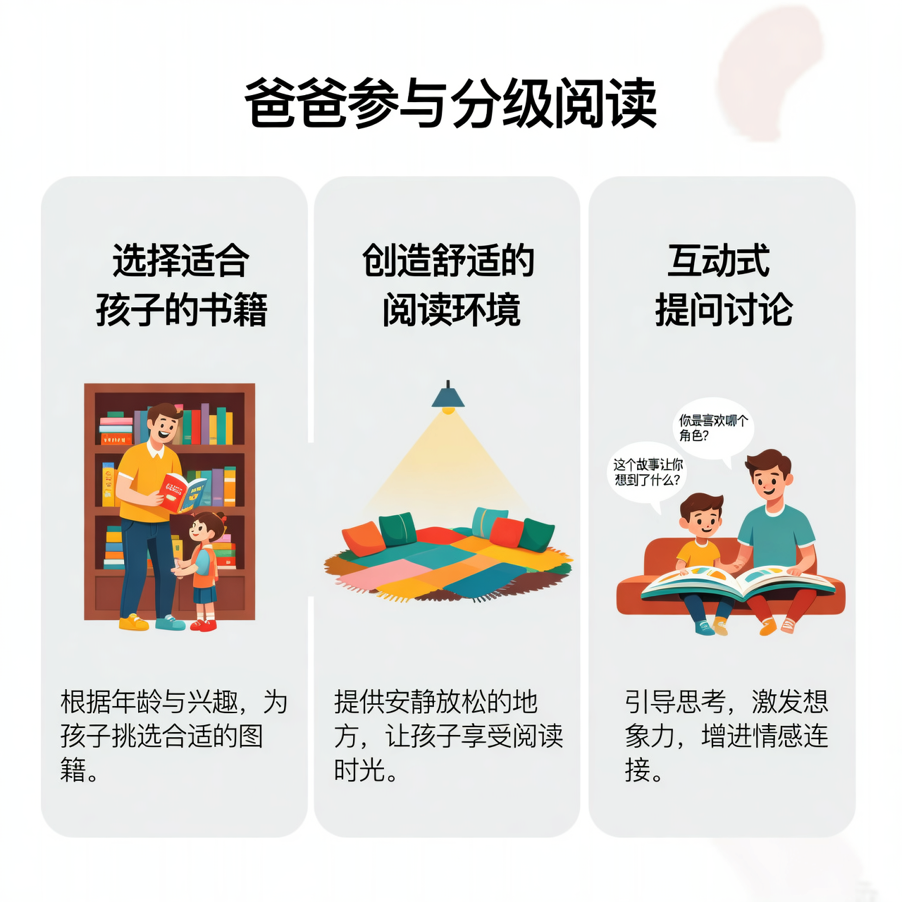 爸爸参与分级阅读：3个简单方法，亲子关系up！