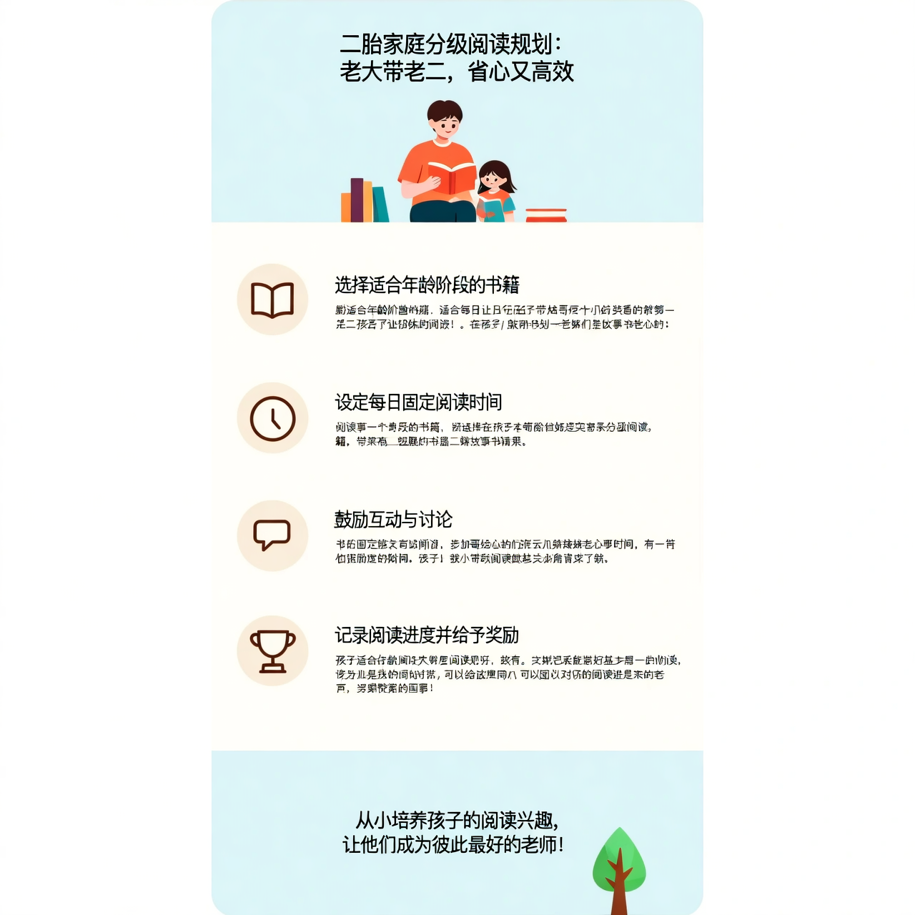 二胎家庭分级阅读规划：老大带老二，省心又高效